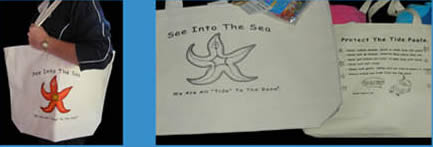 Sea Into The Sea Coloring Beach Bags